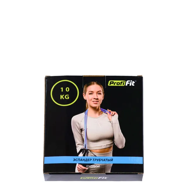 Эспандер трубчатый (голубой, сопротивление 10 кг) PROFI-FIT, фото 2