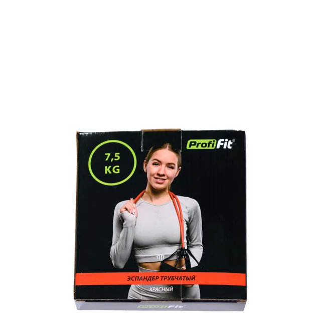 Эспандер трубчатый (красный, сопротивление 7,5 кг) PROFI-FIT, фото 2