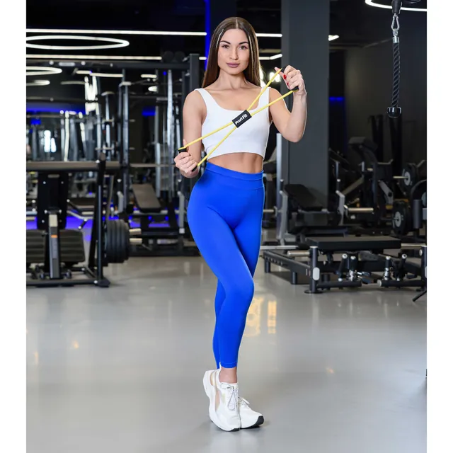 Эспандер трубчатый восьмерка (желтый, сопротивление 3,5 кг) PROFI-FIT, фото 4