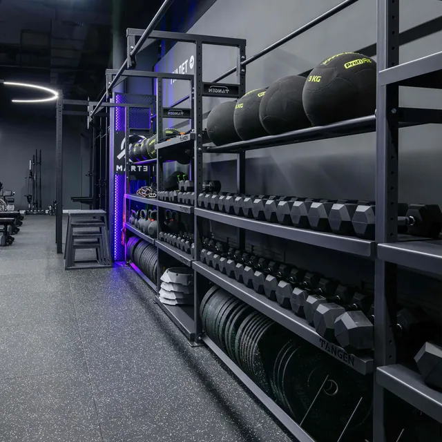 Гантель гексагональная обрезиненная PROFI-FIT, фото 3