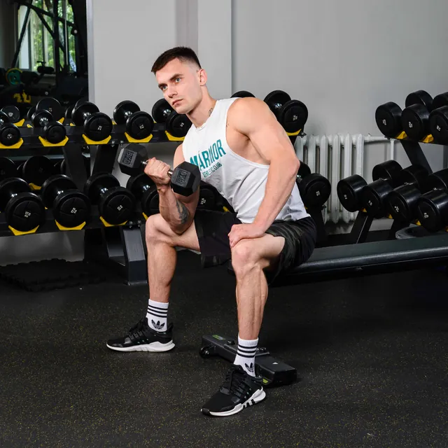 Гантель гексагональная обрезиненная PROFI-FIT, фото 4