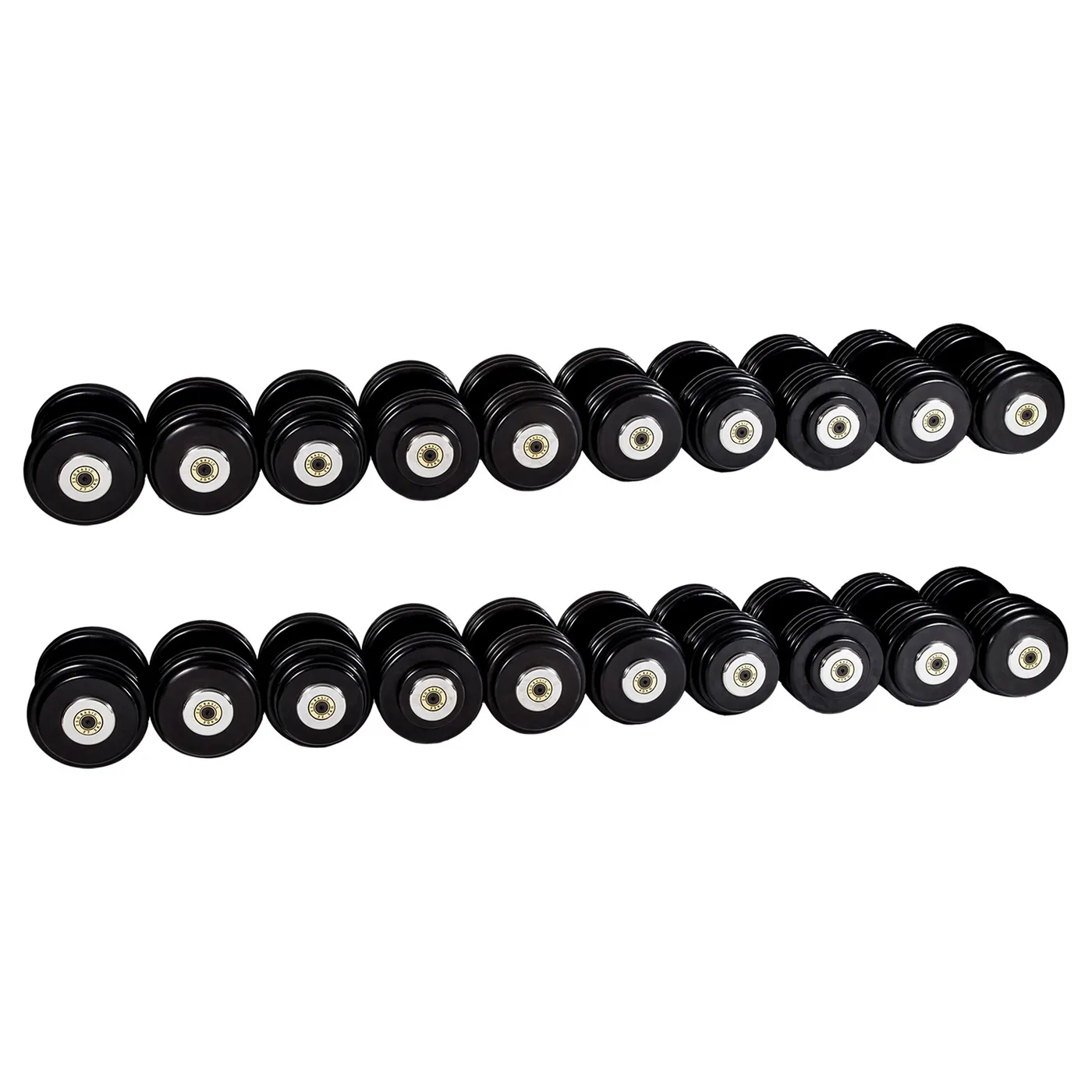 Гантельный ряд базовый (шаг 2,5 кг, 10 пар) PROFI-FIT 27,5-50 кг