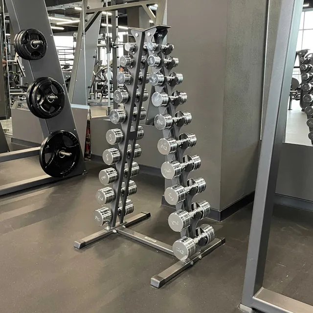 Гантельный ряд хромированный (шаг 1 кг, 10 пар) PROFI-FIT 1-10 кг, фото 2