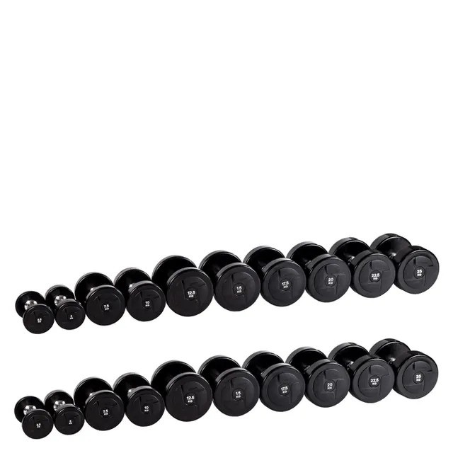 Гантельный ряд силовой (шаг 2,5 кг, 10 пар) PROFI-FIT 2,5-25 кг
