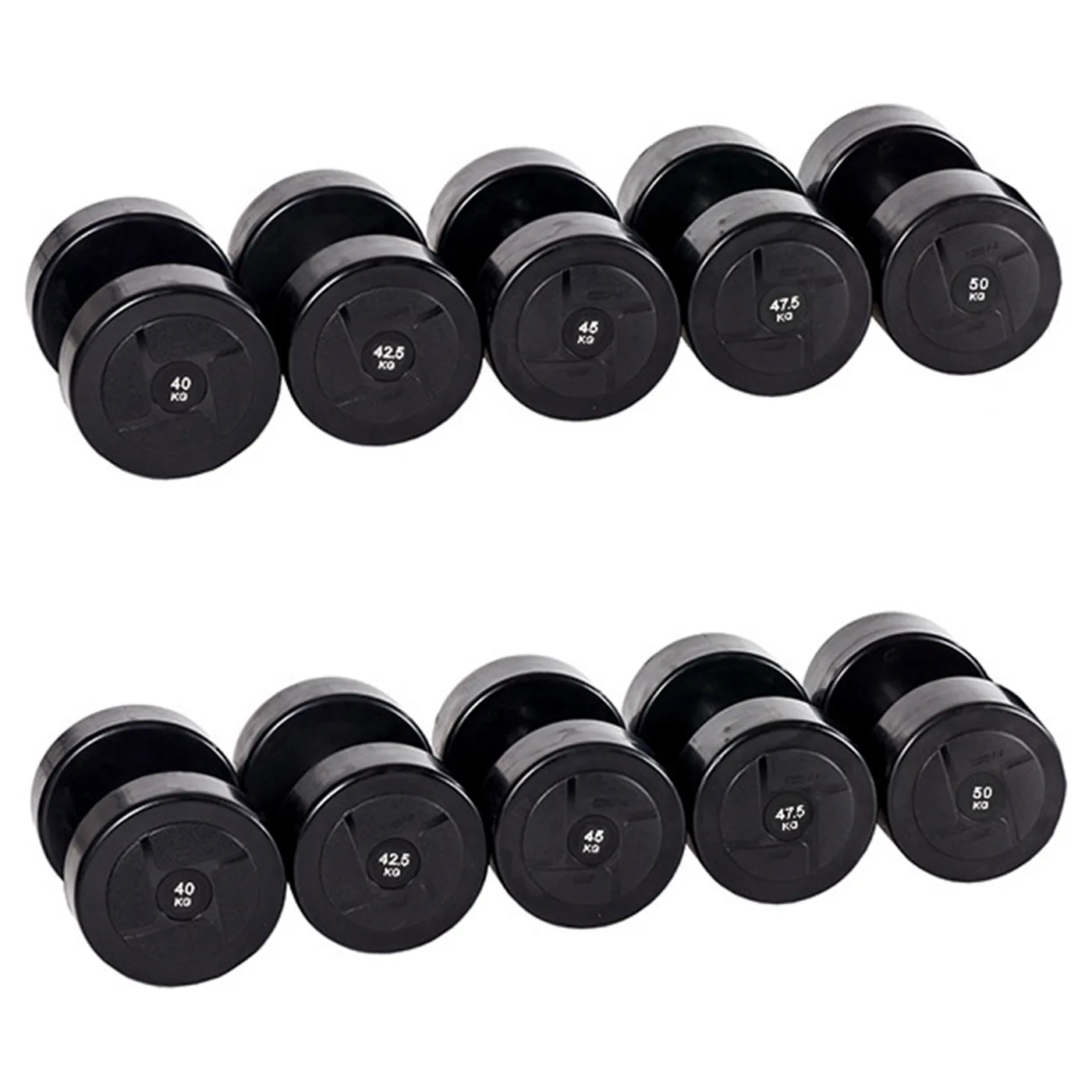 Гантельный ряд силовой (шаг 2,5 кг, 5 пар) PROFI-FIT 40-50 кг