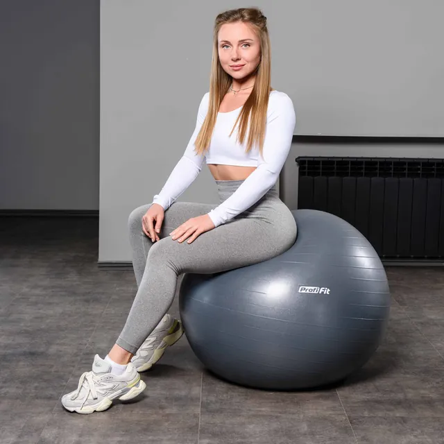 Гимнастический мяч антивзрыв PROFI-FIT, фото 7