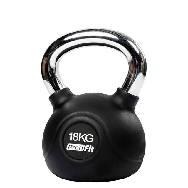 Гиря обрезиненная с хромированной ручкой PROFI-FIT, фото 10