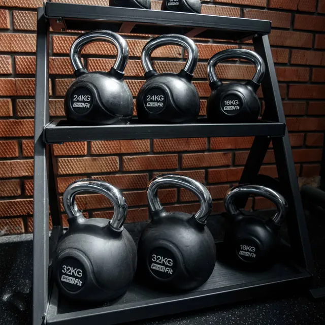 Гиря обрезиненная с хромированной ручкой PROFI-FIT, фото 17