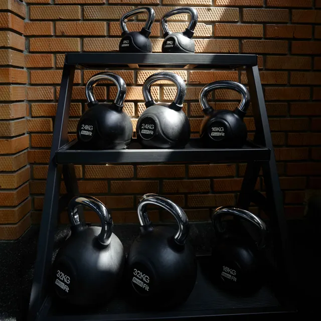Гиря обрезиненная с хромированной ручкой PROFI-FIT, фото 19