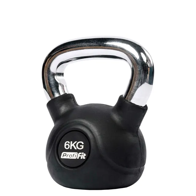 Гиря обрезиненная с хромированной ручкой PROFI-FIT, фото 4
