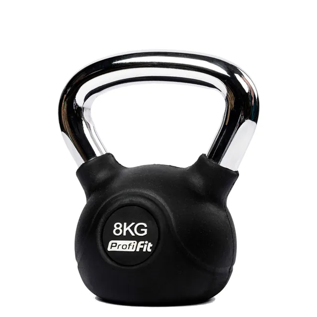 Гиря обрезиненная с хромированной ручкой PROFI-FIT, фото 5