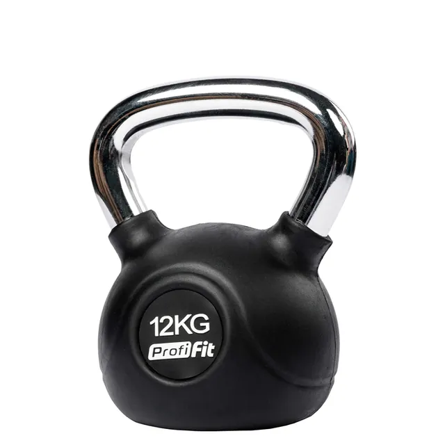 Гиря обрезиненная с хромированной ручкой PROFI-FIT, фото 7