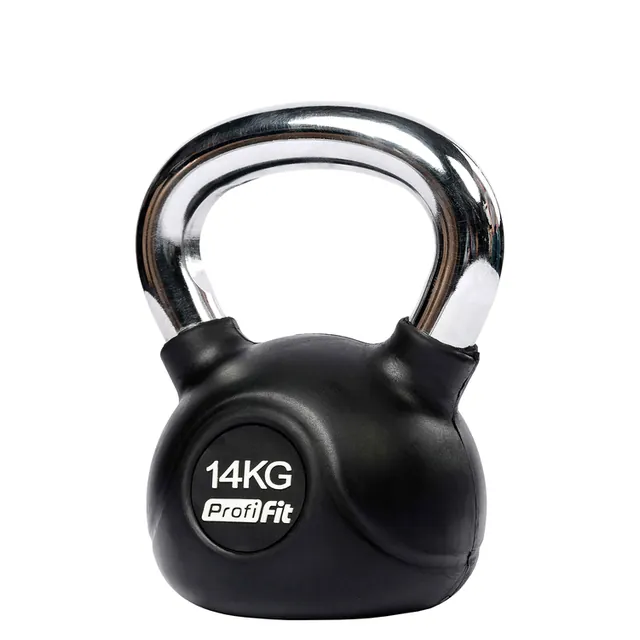 Гиря обрезиненная с хромированной ручкой PROFI-FIT, фото 8