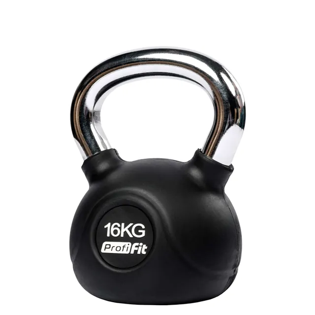Гиря обрезиненная с хромированной ручкой PROFI-FIT, фото 9