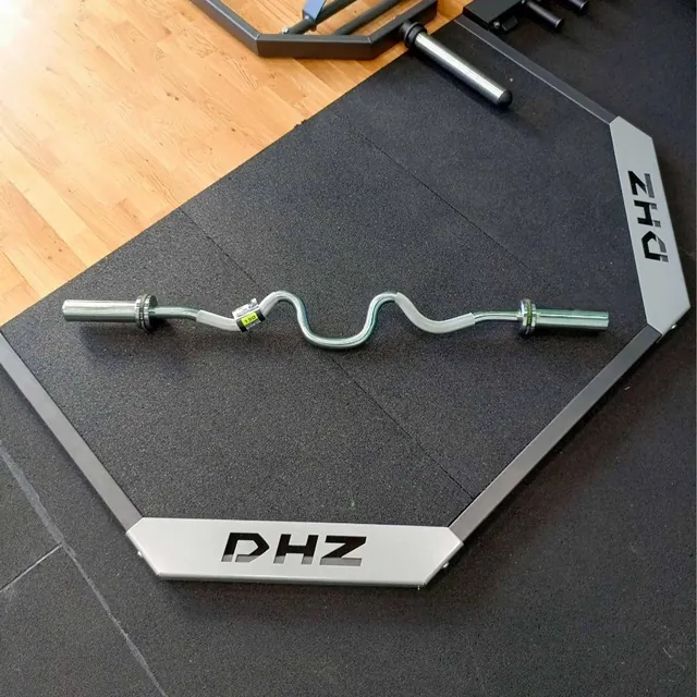 Гриф для штанги EZ-образный (до 150 кг, замки-пружины) D50 мм PROFI-FIT, фото 2