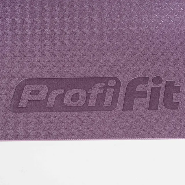 Коврик для йоги и фитнеса БАЗА (бордовый-пудровый) 5 мм PROFI-FIT, фото 3