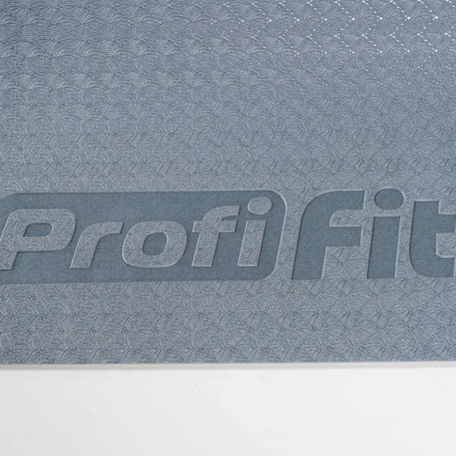 Коврик для йоги и фитнеса БАЗА (графитовый-серый) 5 мм PROFI-FIT, фото 4