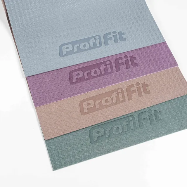 Коврик для йоги и фитнеса БАЗА (кофейный-бежевый) 5 мм PROFI-FIT, фото 6