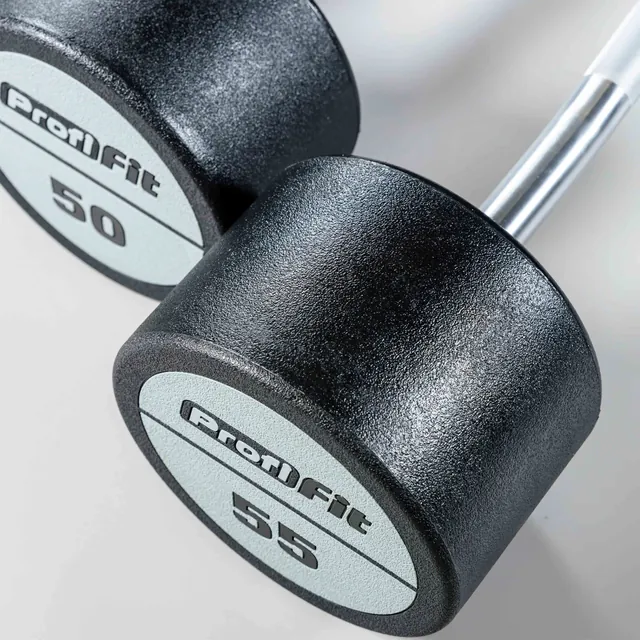 Набор изогнутых полиуретановых штанг (шаг 5 кг, 5 шт) PROFI-FIT 35-55 кг, фото 4