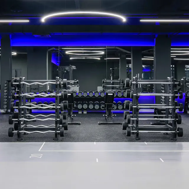 Набор прямых полиуретановых штанг (шаг 5 кг, 5 шт) PROFI-FIT 10-30 кг, фото 9