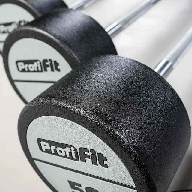 Набор прямых полиуретановых штанг (шаг 5 кг, 5 шт) PROFI-FIT 35-55 кг, фото 3