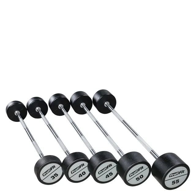Набор прямых полиуретановых штанг (шаг 5 кг, 5 шт) PROFI-FIT 35-55 кг